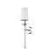 Z-Lite Emily 1 Light Wall Sconce, Polished Nickel & White 807-1S-PN - alternate 4